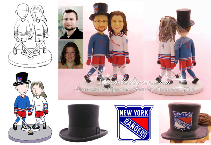 Hockey Wedding Cake Toppers